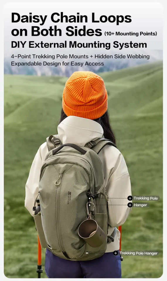 MOBI GARDEN Hiking Backpack 18L/20L/30L CORDURA Lightweight