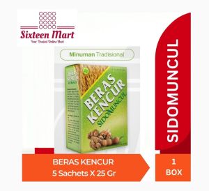 SIDOMUNCUL Jamu Instan Beras Kencur 5 sachet x 25 g per box - Minuman Tradisional Kesehatan (SG)