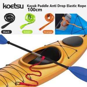 LUMIYA Anti Drop Kayak Paddle Elastic Rope 100cm Multicolored Inflatable Boat Fishing Buckle Fixed rope Elastic Rope for Kayak Canoe