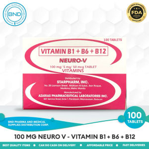 NEURO-V Vitamin B1+B6+B12 B-complex 100 Tablet FDA Approved BNDCORP