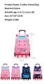 ZIRANYU NEW  Big Capacity Trolley school Bag for  kids Girls School Rolling Backpacks Wheels detachable boys school bag Kids Trolley case book bag. 