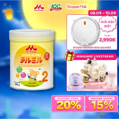 Sữa Morinaga Chilmil số 2 Nhật Bản 320g Tăng Sức Đề Kháng DHA Ca Từ 6-36 tháng Chính Hãng
