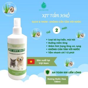 Xịt Tắm Khô BeonCare - Khử Mùi Dưỡng Lông Chó Mèo - Sạch Khuẩn Hương Nước Hoa Thơm Lâu Không Gây Dị ứng