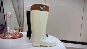Womens Rain Boots Fashion Knee-high Rubber Boots Outdoor Waterproof Garden Work Shoes Winter Cotton Rain Boots Rubber Galoshes for Women