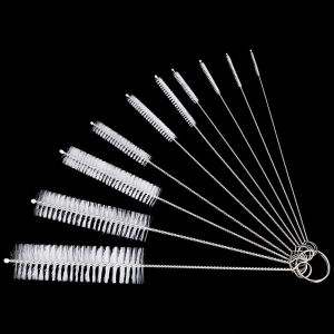 10Pcs Nylon Straw Brush Baby Bottle Tube Pipe Cleaning Brush Reusable Straw Brushes Nozzle Cleaner