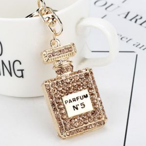 Gantungan Kunci Bentuk Botol Parfum / Gantungan Tas / Gantungan Kunci Unik Lucu Elegan / Gantungan Kunci Rumah Model parfum / Perfume Bottle Keychain Key Holder & Key Ring Holder Gift Men Women Bag Souvenir Keyring Porte clef Car Pendant