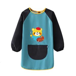 Baby Bib Waterproof Baby Feeding Smock Kids Painting Apron Coat Easy to Clean for 100-124cm Height