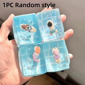 MUSASI TPR Swimming Pool Soft Squeeze Toy Slow Rebound Soft Texture Stress Relief Toy Pool-Themed Squeeze Fidget Toy Stress Relief