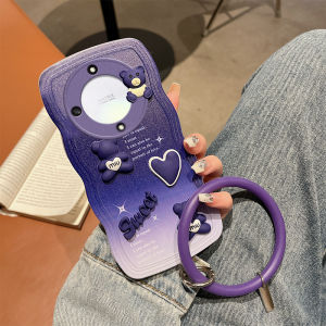 Ốp Lưng Honor x9a X9 Honor 70 5g sóng lớn vỏ dễ thương phim hoạt hình 3D GẤU búp bê vỏ mềm chống sốc với vòng đeo tay silicon 2023