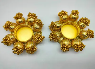 Traditional Handmade Diwali Diya Round Tealight Candle Holder For Diwali Gift | Pooja and Festive Décor (Pack Of 1 pc)