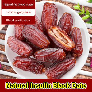 【Natural Insulin]】Natural Zero Added Black Date Palm Soft Gold Black Dates/Premium Date Dates Dried Pitted Dates Seedless Dates Fruit