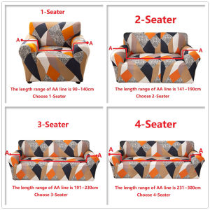 Sofa Cover Set Stretchable 1/2/3/4 Seater Sofa Slipcover Single Love Seat Plus Sizes Sofa Protector Universal Sofa Seat Cover Non-Slip Seat Cover Ottoman Cover/Chair cover