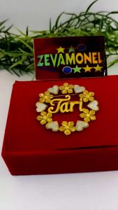 Bros Hijab Pin Custome Ukir Nama Sendiri Lapis Emas 24K