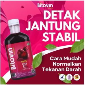 BITOVIN - Cuka Buah Bit Murni  Alami - Solusi untuk Kesehatan Jantung - Hipertensi - Tanpa Campuran Air dan Gula HALAL - BPOM