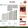 ดอก สว่าน เจาะเหล็ก เหล็กแข็ง DRILL BIT ดอกสว่าน อย่างดี ขายเป็นดอก มีให้เลือก9ขนาด ดอกเจาะคอนกรีต โรตารี่ เครื่องมือช่าง ไฮสปีด มิตสห. 