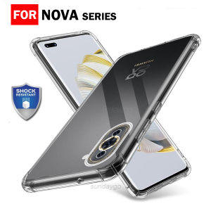 For Huawei Nova 8i 10 | 10 Pro | 10 SE | Honor 50 Lite Transparent Shockproof Airbag Thicker TPU Case Back Cover