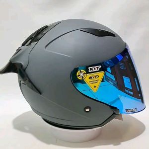 Paket Ganteng Helm KYT GALAXY FLAT R Gorila Grey Matt