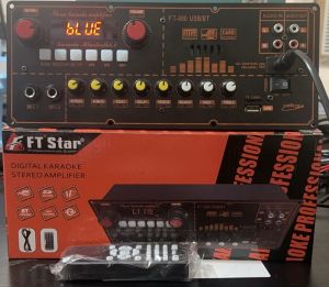 FT STAR Input Amplifier 1200W 220V Digital Bluetooth Stereo Amplifier Board Subwoofer Karaoke AV-880