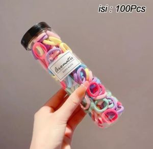 ALENADAY - Ikat Rambut Korea Set 100 Pcs Free Tumblr Karet Kunciran Elastis Anak Perempuan KCR19
