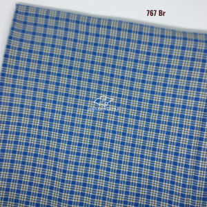 Kain Katun Yarndyed / Yanded Motif Kotak 859 Hijau / 766 Biru / 767 Biru / 961 Biru / 775