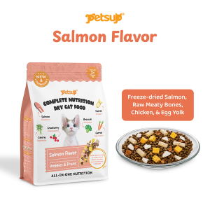 Petsup Complete Nutrition Dry Cat Food 4kg with Freeze Dried Treats Salmon Tuna Turkey Flavor High Protein Complete & Balanced Nutrition