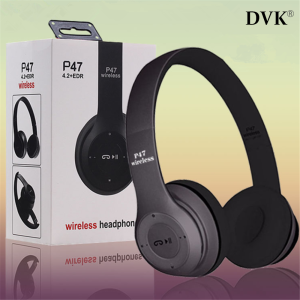 HEADSET EARPHONE SUPER BASS LEDAKAN P47 TEKNOLOGI HITAM BARU 5.0 BLUETOOTH HEADSET REDUCTION REDUCTION CARD STEREO WIRELESS HEADER WHEAT