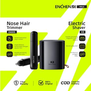 (LIVE) ENCHEN K8 Pop-up Alat Cukur Elektrik Pencukur Jenggot Travel Waterproof Portable