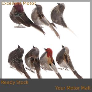 Excellent Ready Stock 1Pc Gray birds artificial foam feathers sparrow home party wedding decor