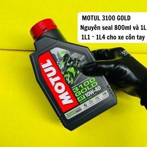 Dầu Nhớt Xe Số Xe Côn Tay MOTUL 3100 GOLD 4T 10W40 0.8L 1L Chính Hãng Motul Bốc Mượt Bảo Vệ Động Cơ