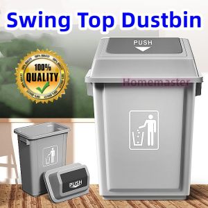Swing Top Dustbin / Recycle Dustbin / Flip Top Bin / Tong Sampah / Bin Swing Dustbin / Waste Bin Swing Top Garbage Bin With Swing Lid Waste Paper Bin / Trash Bin / Tong Sampah/ Recycle Dustbin (Office use / Kitchen use)