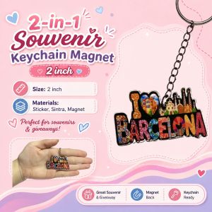 Travel BARCELONA 2-in-1 Mini Keychain | Key Holder Collectible Souvenir