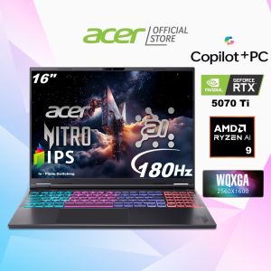 [FREE Grab Vouchers] [$200 OFF + Free Gaming Chair] [New RTX 5070 Ti & Ryzen AI 9 365 Copilot + PC] Acer Nitro 16 Slim | AN16S-61-R8G2 16" 180Hz Gaming Laptop