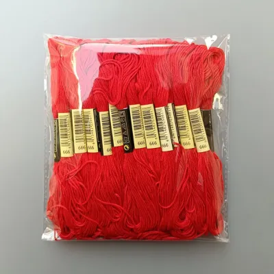 CTOF Cotton polyester Chỉ thêu chữ thập Thủ công Độc đáo Chỉ khâu xiên Thủ công 24 cái/8 mét/6 sợi Chỉ thêu