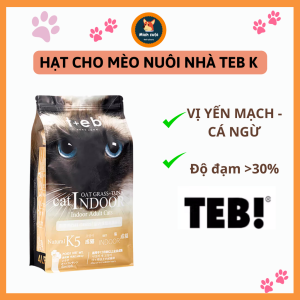 Hạt mèo TEB K5 cho mèo nuôi trọng nhà  18kg