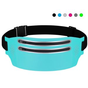 GOOD MOOD BEAUTY น้ำหนักเบา สายรัดเข็มขัดสำหรับวิ่ง สายรัดปรับได้ ทนทาน สายรัดกีฬากลางแจ้ง แฮนด์ฟรี ระบายอากาศได้ กระเป๋าคาดเอว วิ่ง