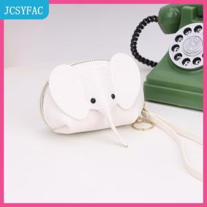 JCSYFAC  1 chiếc Ví đựng thẻ khóa kéo hình son môi sáng tạo ví nhỏ hình voi dễ thương ví phong cách cosplay anime túi Nhật Bản hình voi móc treo balo