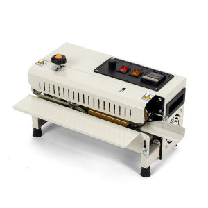 Continuous Band Sealer Fully Automatic Film Sealing Machine for Plastic Aluminum Foil & Tea Bags