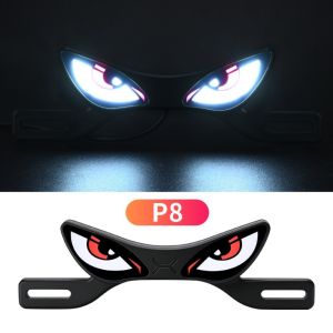 STYLETENK Strobe Mode Motorcycle Led Demon Eye Light Anti Reverse Warning Waterproof Eye Turn Signal Light  Motorcycle License Plate Light Car Decorative Tool