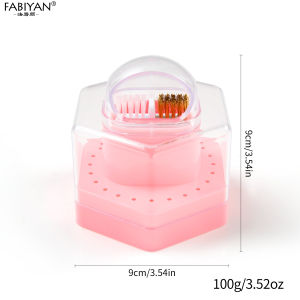 Nail Drill Storage Case Electric Nail Polisher Nail Grinding Head Cleaning Brush Deep Cleaning and Storage Nail Drill Manicure Tools