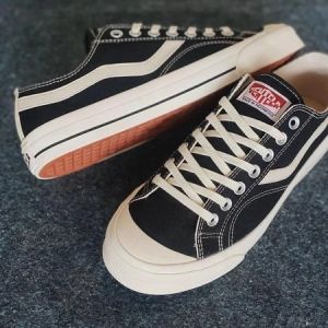 (COD) Sepatu Ventela Public Low Black Natural - Sepatu Sneakers Pria Wanita