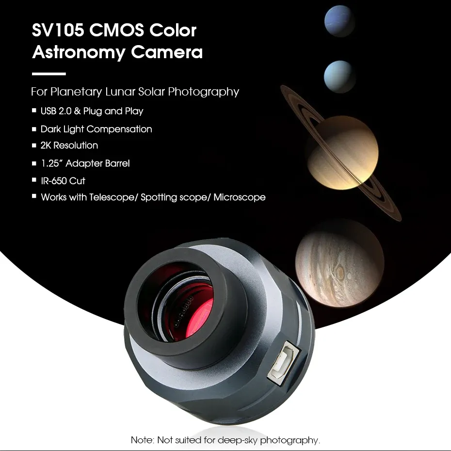 Svbony SV105 USB Eyepiece 2MP USB Eyepiece Camera Camera  Eyepiece for Telescope Astrophotography