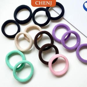 [COD] CHENJ แหวนใส่ผ้าขนหนูกระป๋อง20ชิ้น กล่องยืดหยุ่นสูงไร้รอยต่อสีทึบที่มัดผมหางม้าเครื่องประดับผม