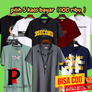 kaos distro isi 5 pcs / 5 pcs kaos pria distro / kaos distro pria & wanita / kaos pria dewasa terbaru 2023