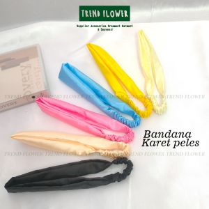 Bandana Karet Peles Dof bandana kecil wanita bando korea ikat rambut hiasan rambut