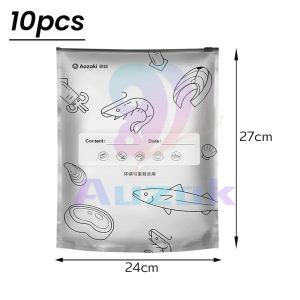 AU. 10Pcs/Pack Aluminum Foil Food Bag Leakproof Freezer Kitchen Fresh-keeping Reusable Bags