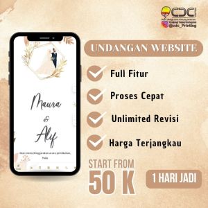 UNDANGAN PERNIKAHAN DIGITAL WEBSITE CANTIK ELEGAN DAN UNIK