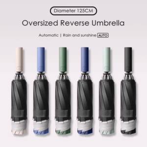 Automatic reverse umbrella full-automatic big umbrella folding portable anti-ultraviolet wind-proof strong wind-resistant frame