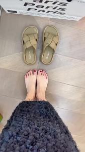 WomenS Fashionable Summer Sandals For Outdoor Wear New Thick-Soled WomenS Shoes With High Aesthetic And Premium Feel One-Strap Sandals