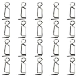 20pcs Fast Change Lure Clip Fishing Snap for Blowing Tube Squid Jig Stainless Steel Fast Lock Clip Snap Connector