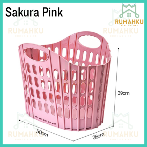RMK Laundry Basket Dirty Cloth Bakul Dobi Large Capacity Laundry Bag Storage Basket Multipurpose Basket With Handle
